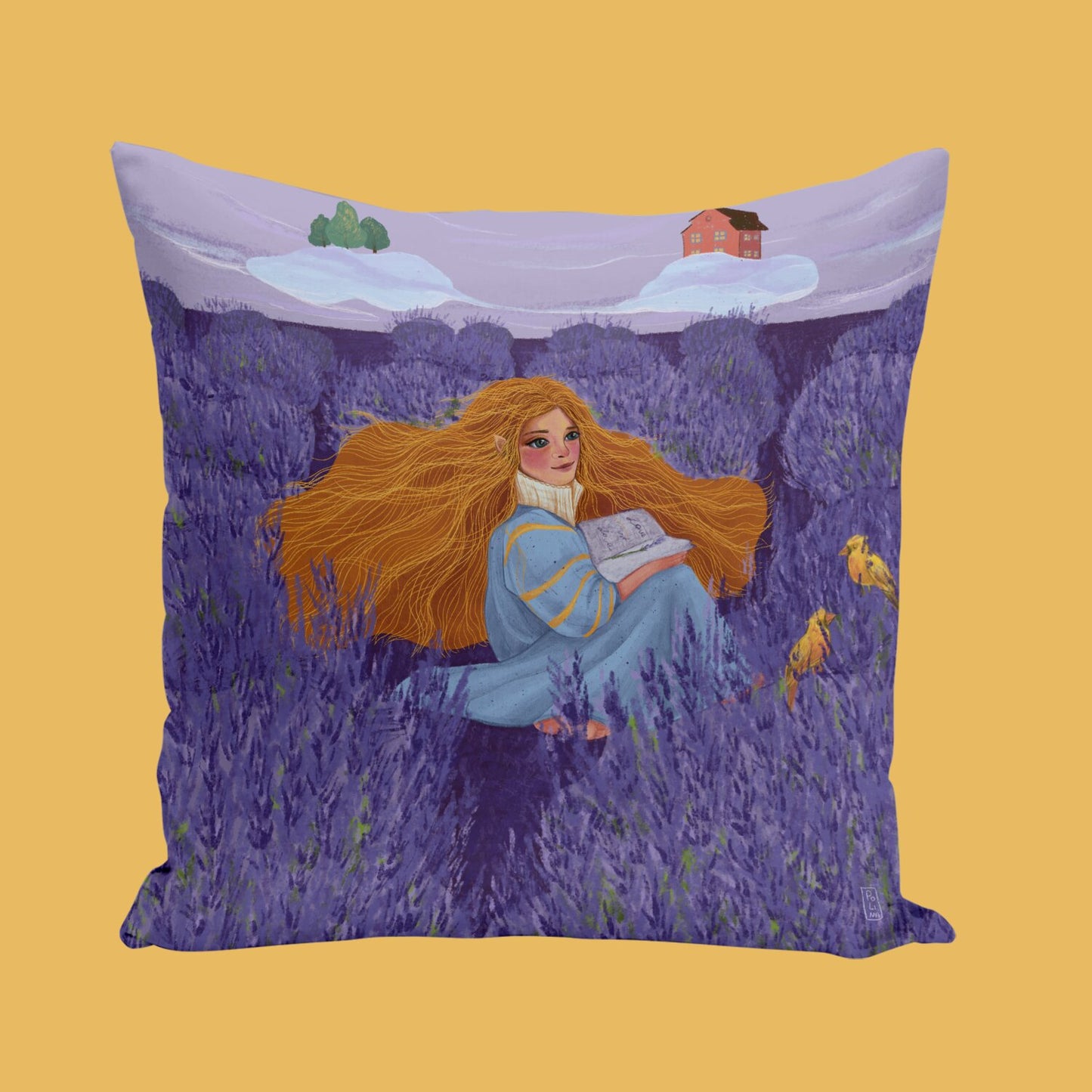 Coussin - L'amoureuse et la lavande