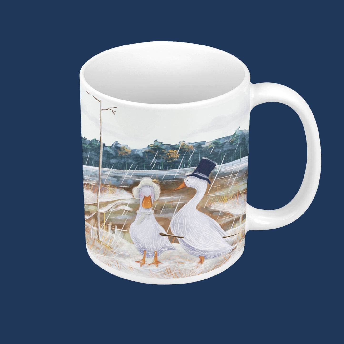Mug Céramique - Promenade des Oies romantiques