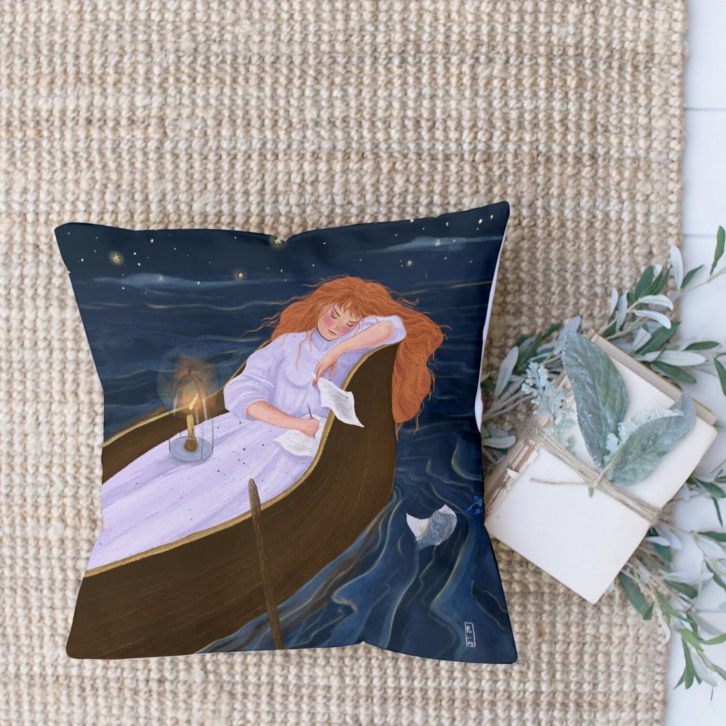 Coussin - La barque des amoureux