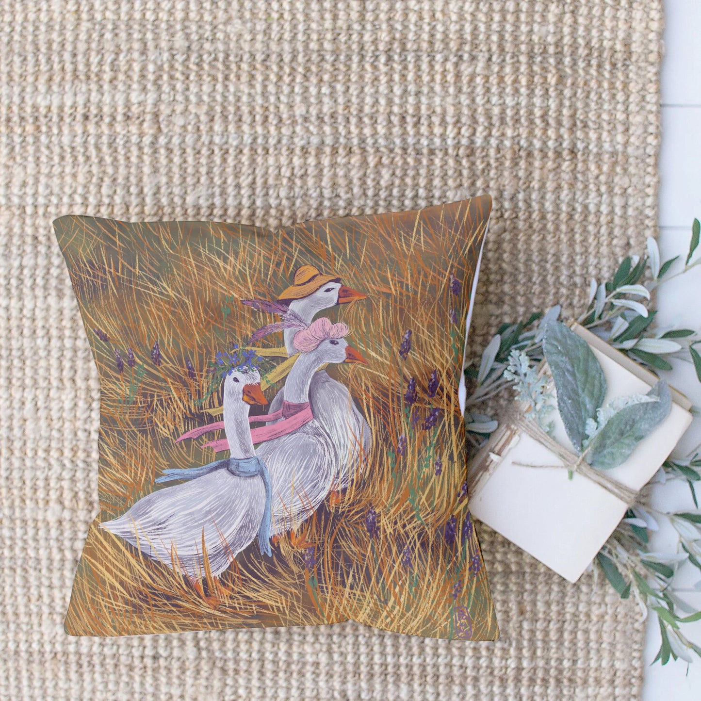 Coussin - Oies des champs