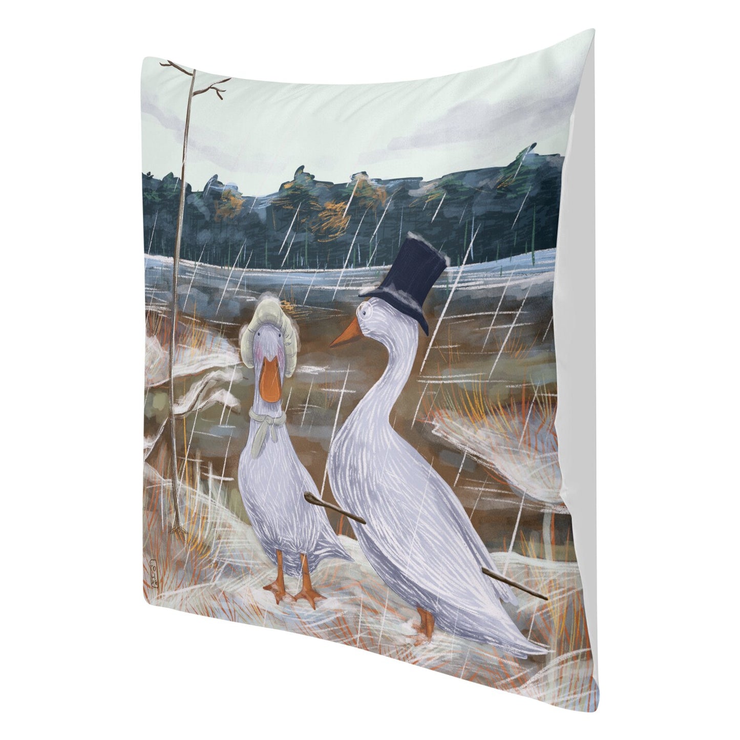 Coussin - Promenade des Oies romantiques