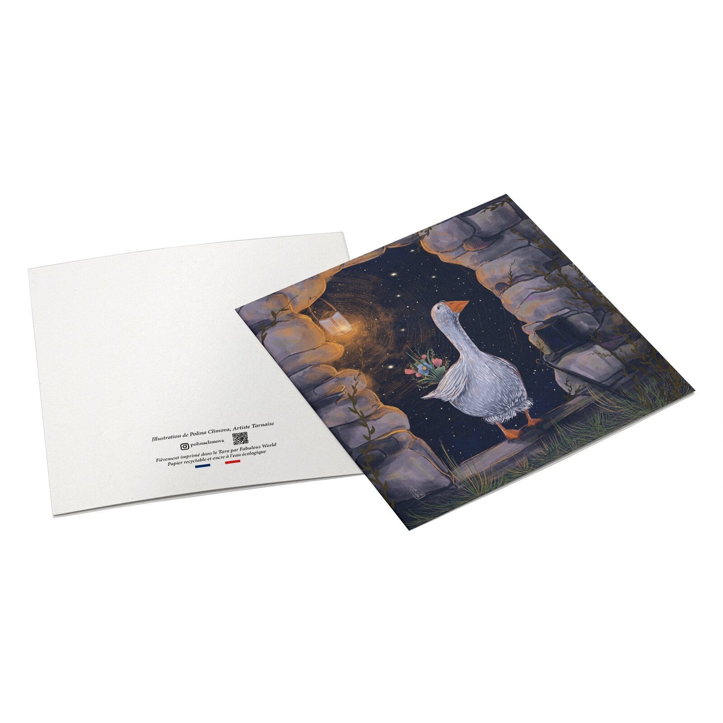 Postcard - The Romantic Goose