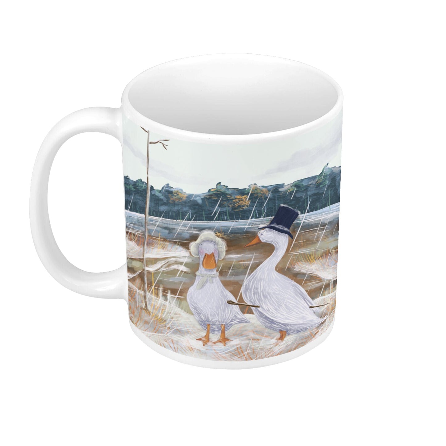 Mug Céramique - Promenade des Oies romantiques