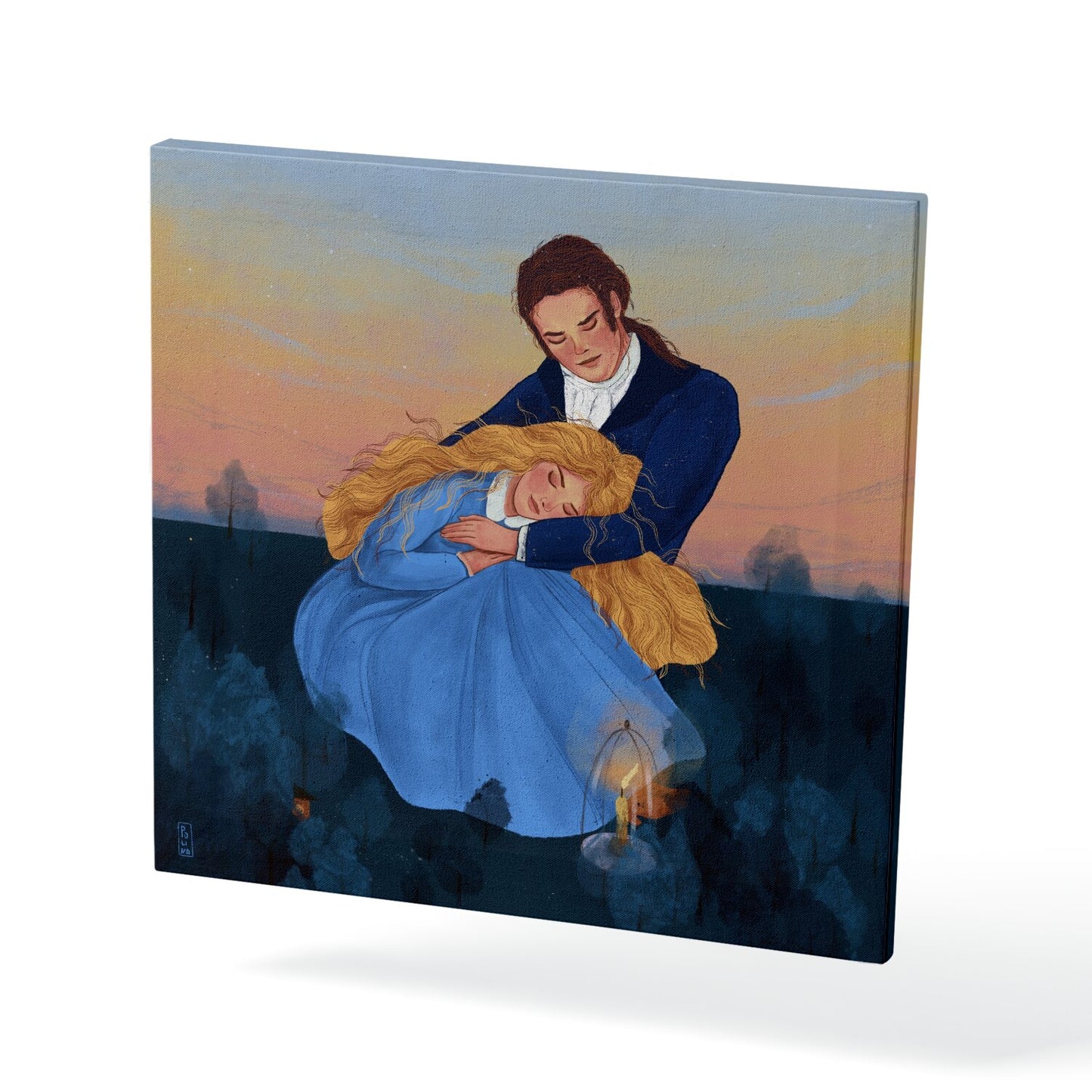 Print on Canva - Dawn, Two Lovers, Night and Day