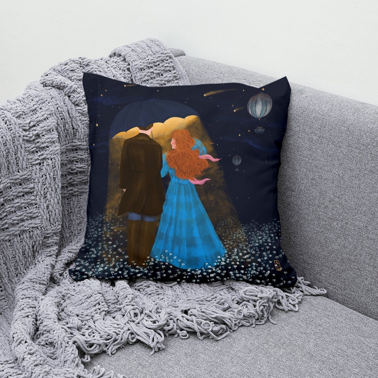 Cushion - Dawn, Two Lovers, Night and Day