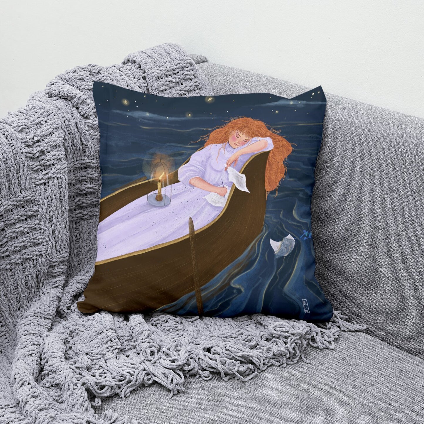 Coussin - La barque des amoureux