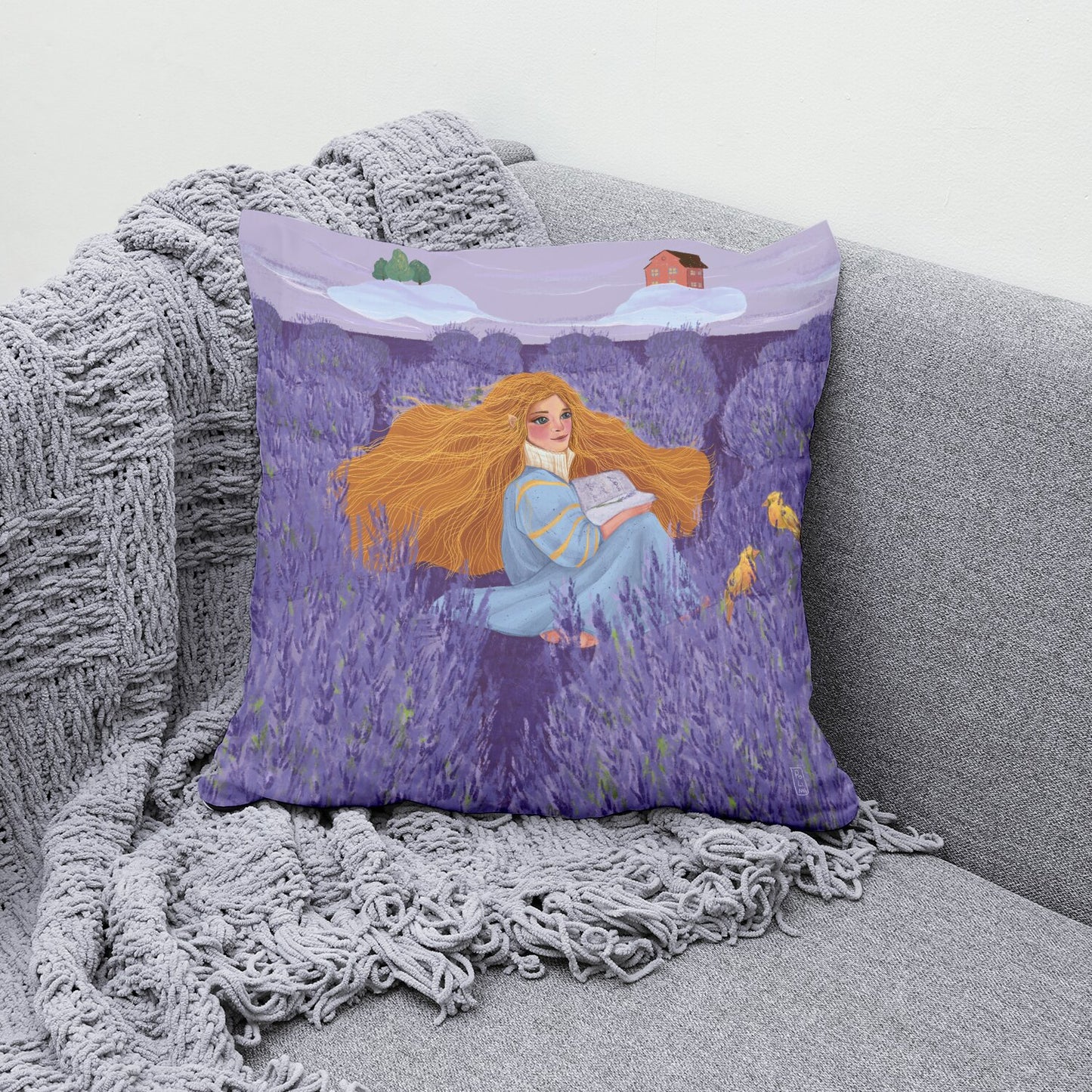 Coussin - L'amoureuse et la lavande