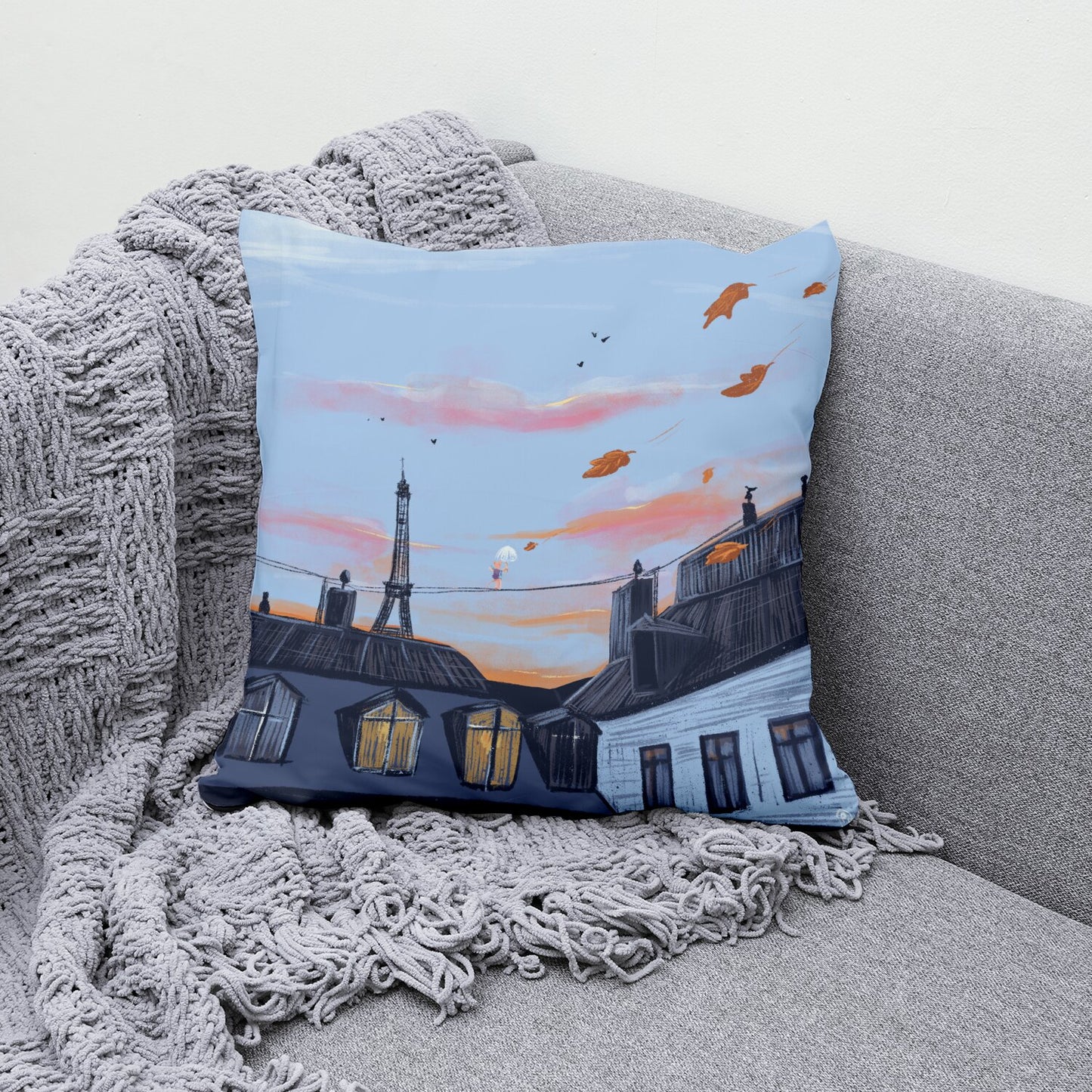 Coussin - Automne à Paris