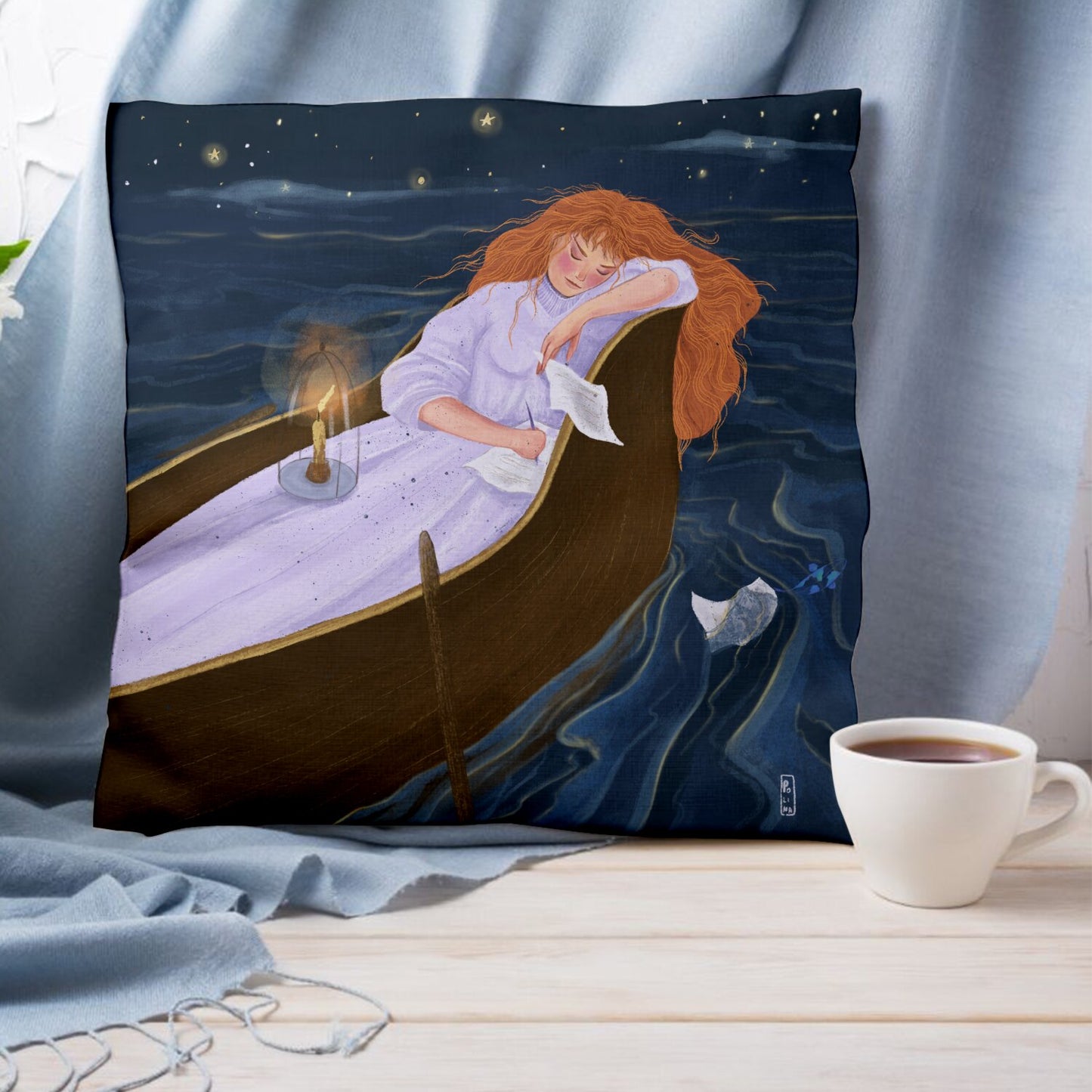 Coussin - La barque des amoureux