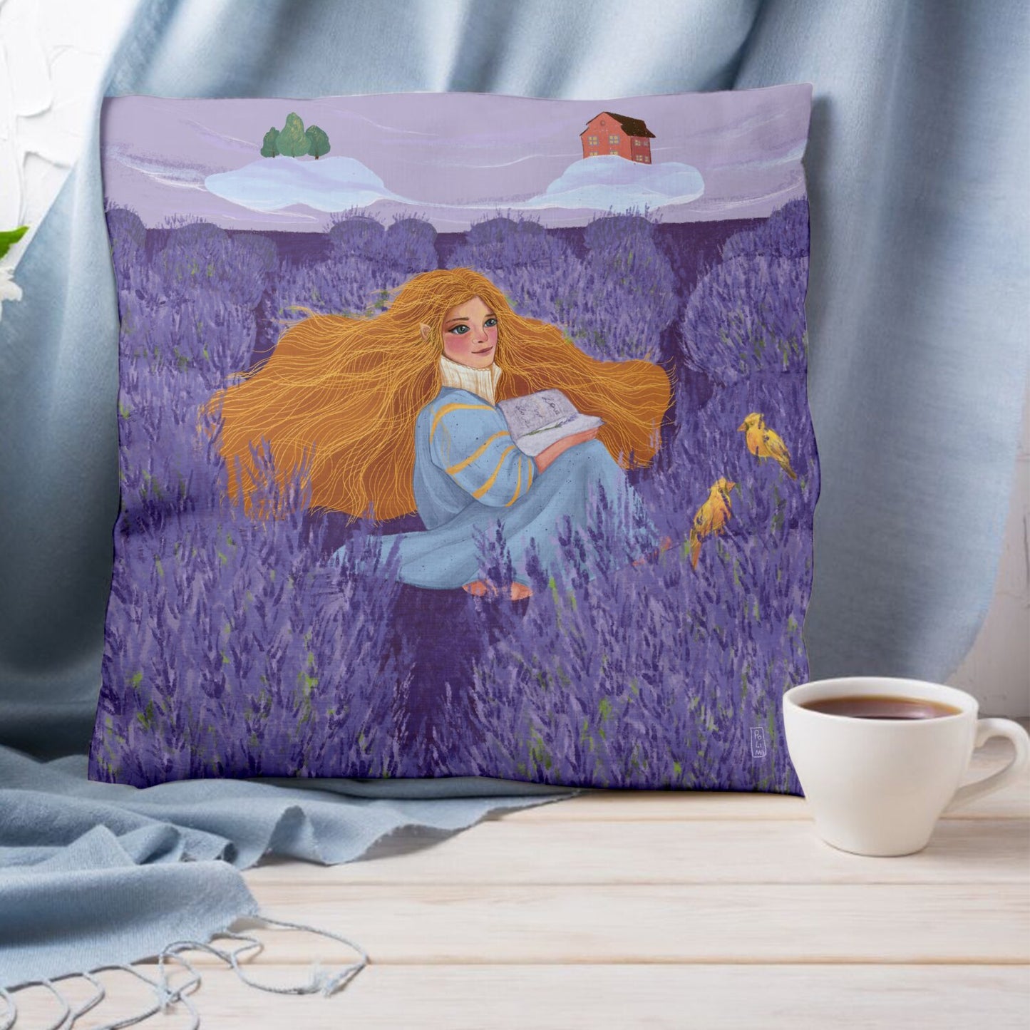Coussin - L'amoureuse et la lavande