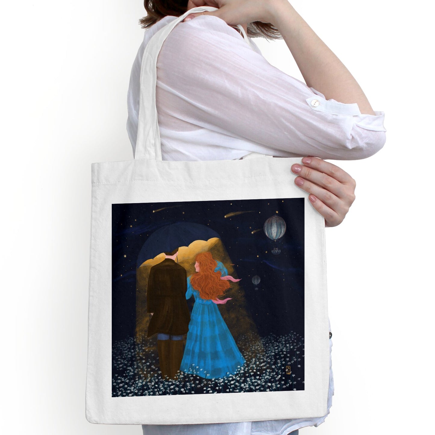 Tote Bag - Dawn, Two Lovers, Night and Day