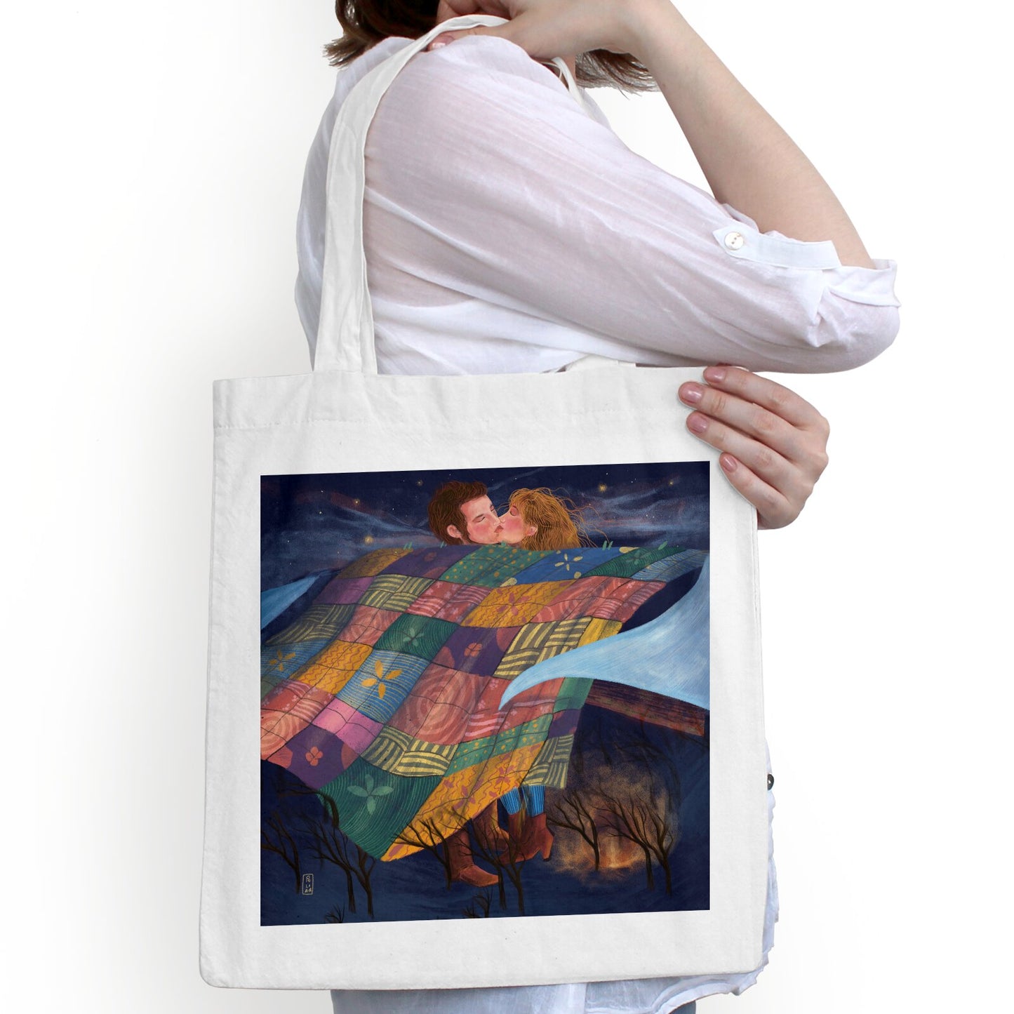 Tote Bag - Dawn, Two Lovers, Night and Day