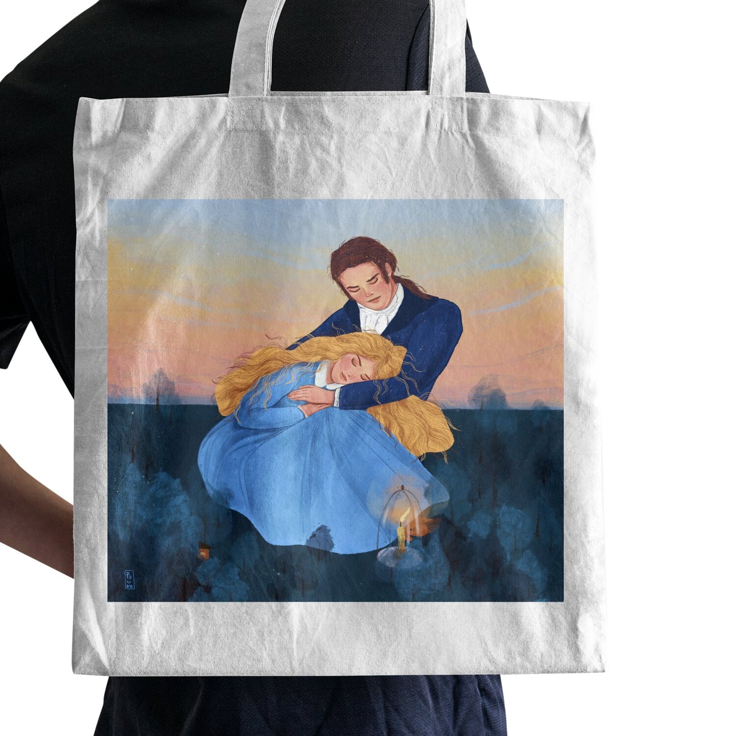 Tote Bag - Dawn, Two Lovers, Night and Day