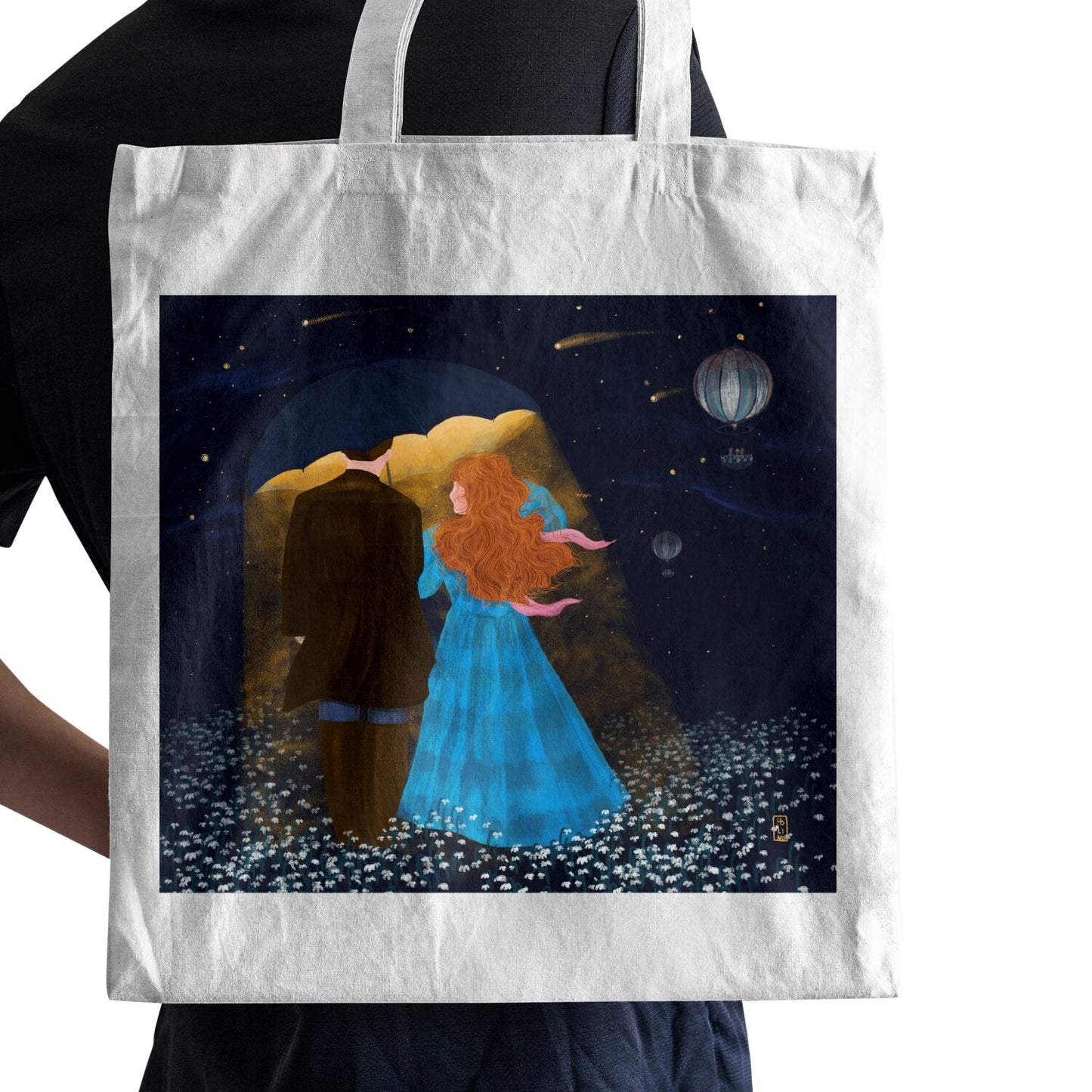 Tote Bag - Dawn, Two Lovers, Night and Day