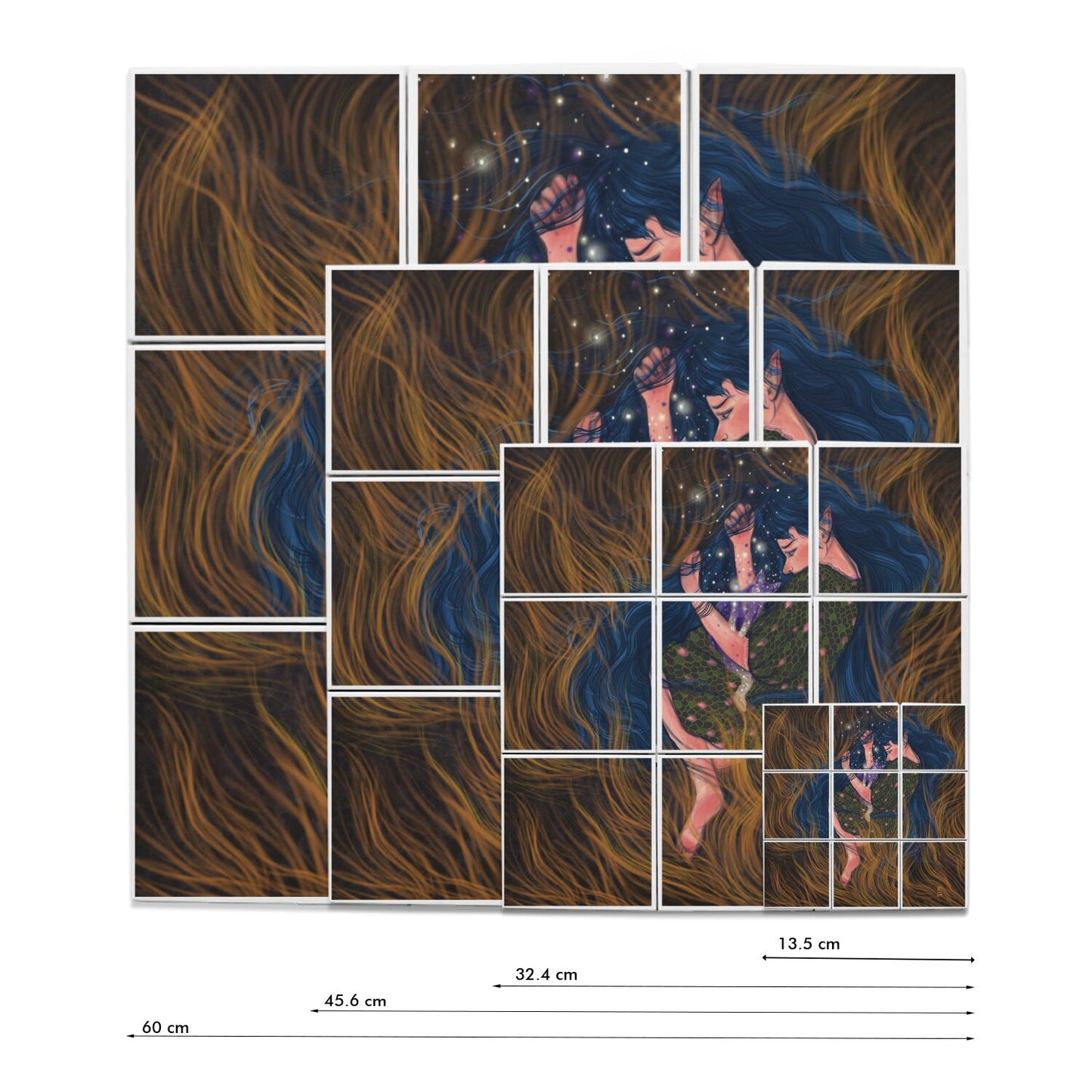 Ceramic Tiles - Dawn, Two Lovers, Night and Day