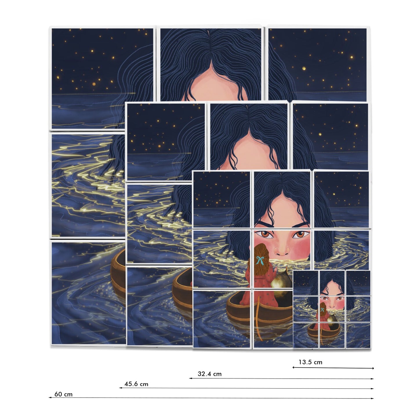 Ceramic Tiles - Dawn, Two Lovers, Night and Day