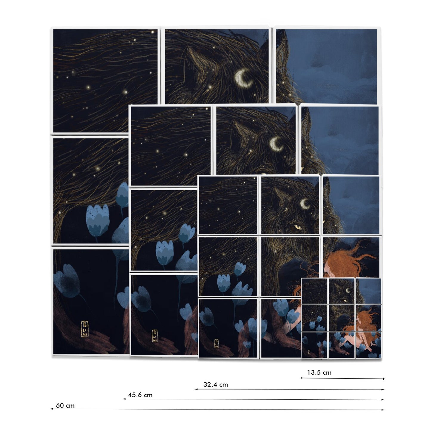 Ceramic Tiles - Dawn, Two Lovers, Night and Day
