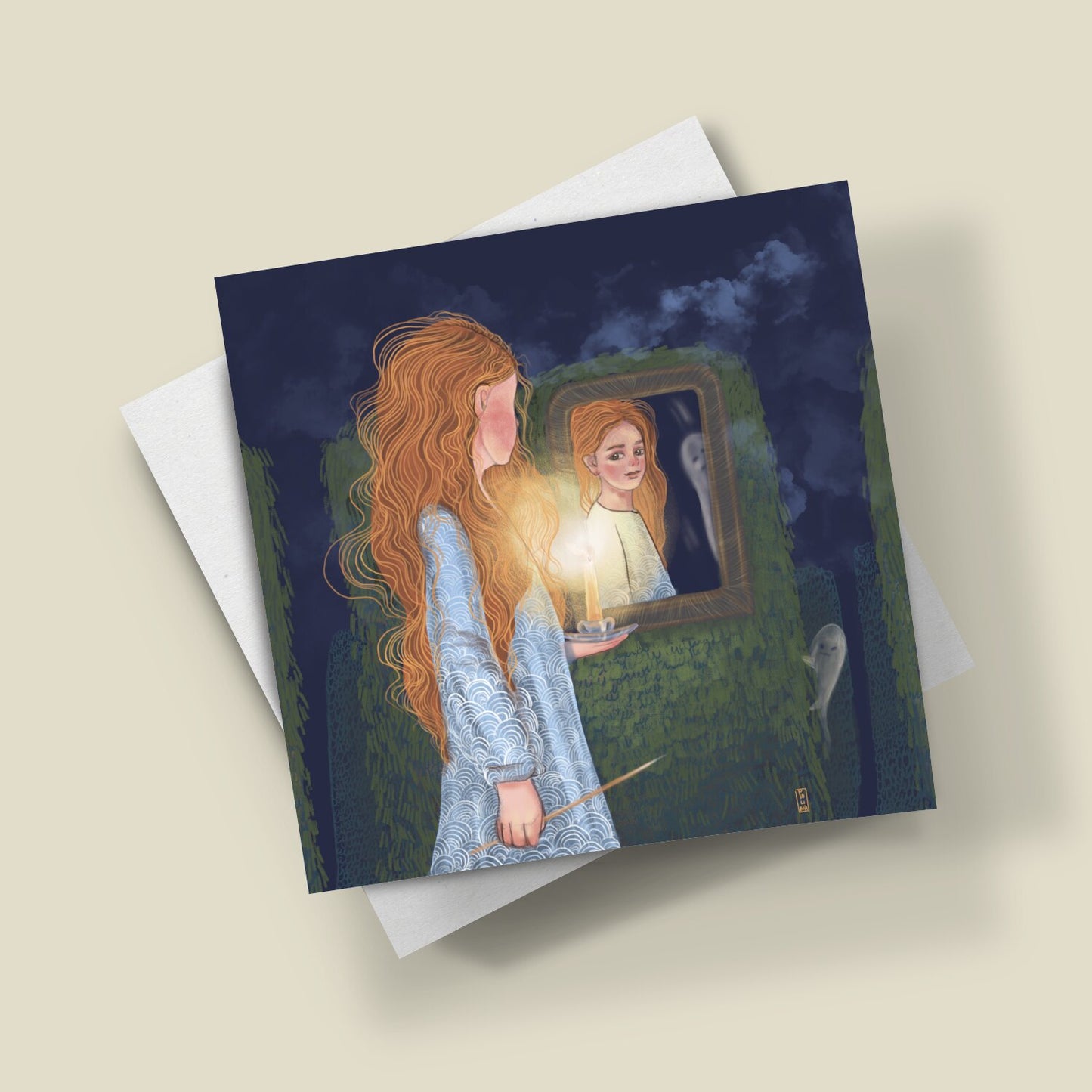 Postcard - Dawn, Two Lovers, Night and Day