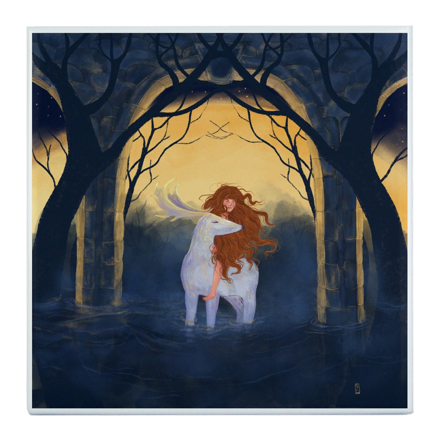 Ceramic Tiles - Dawn, Two Lovers, Night and Day