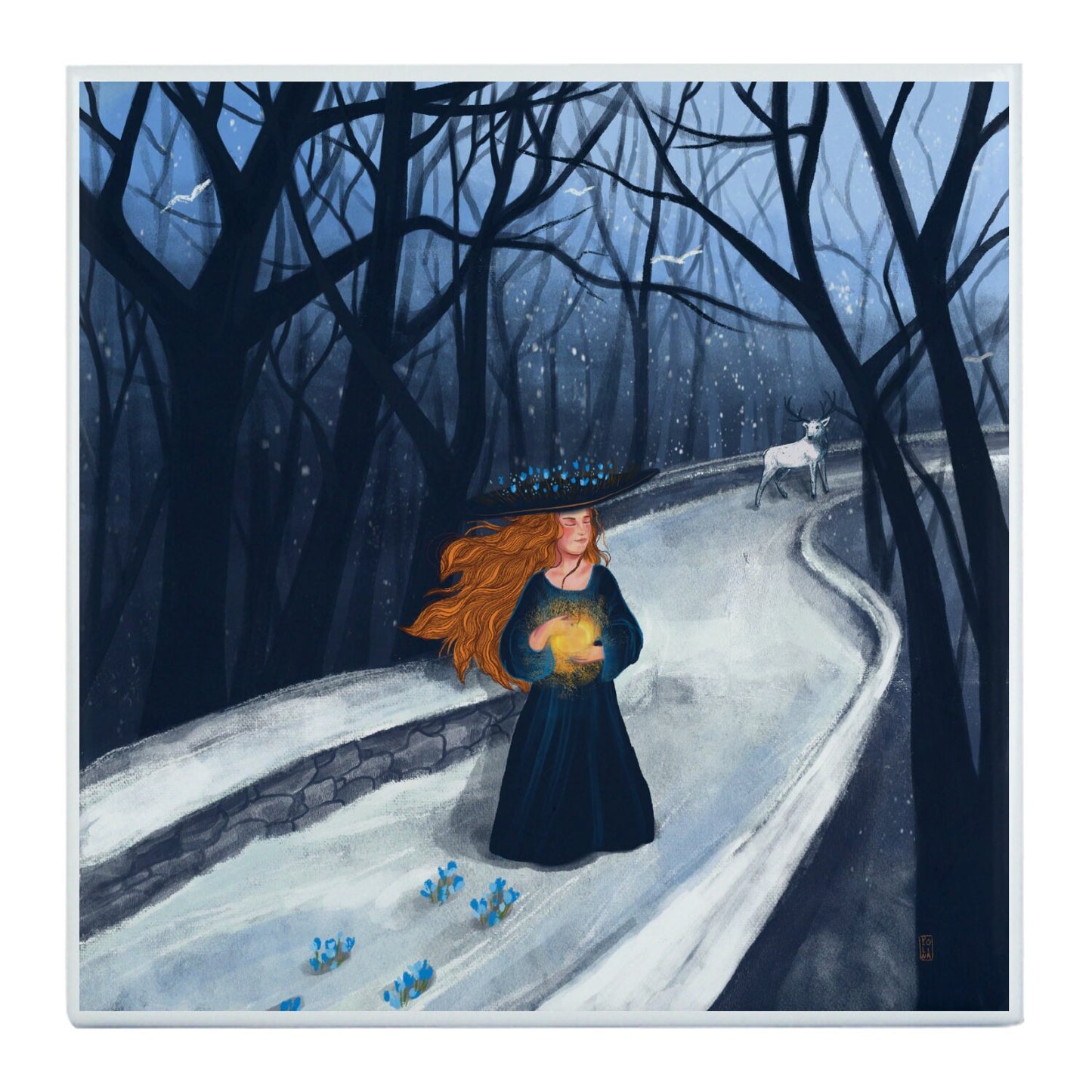 Ceramic Tiles - Dawn, Two Lovers, Night and Day