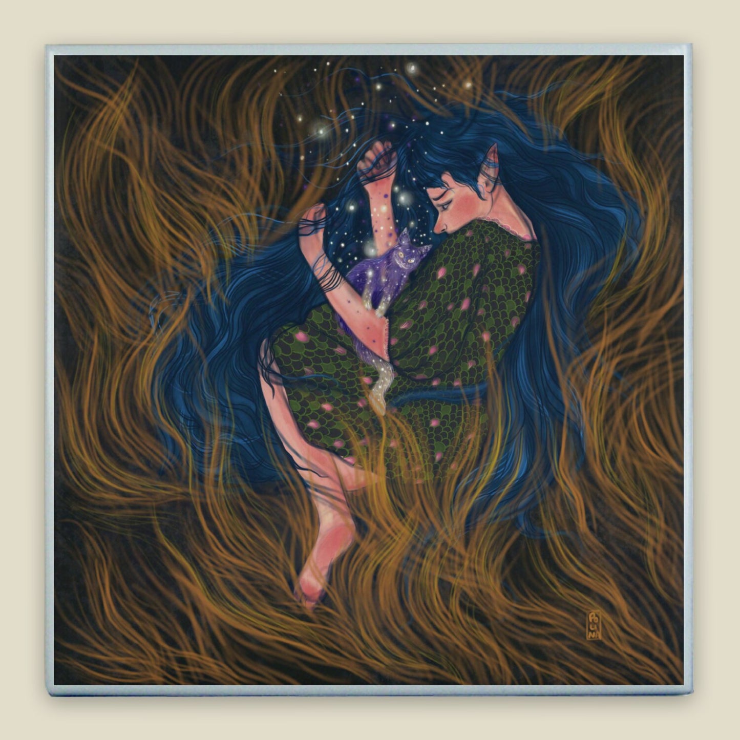 Ceramic Tiles - Dawn, Two Lovers, Night and Day
