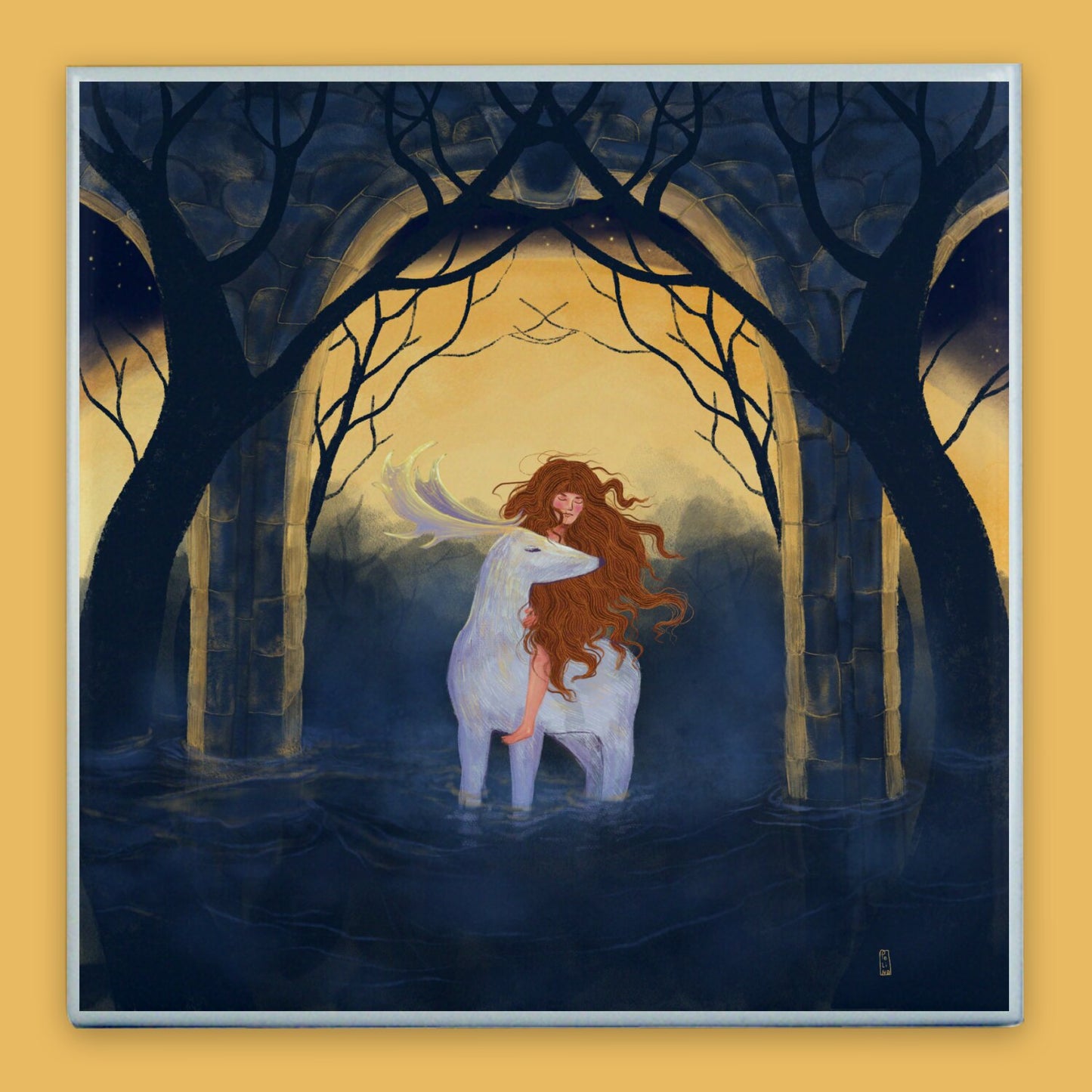 Ceramic Tiles - Dawn, Two Lovers, Night and Day