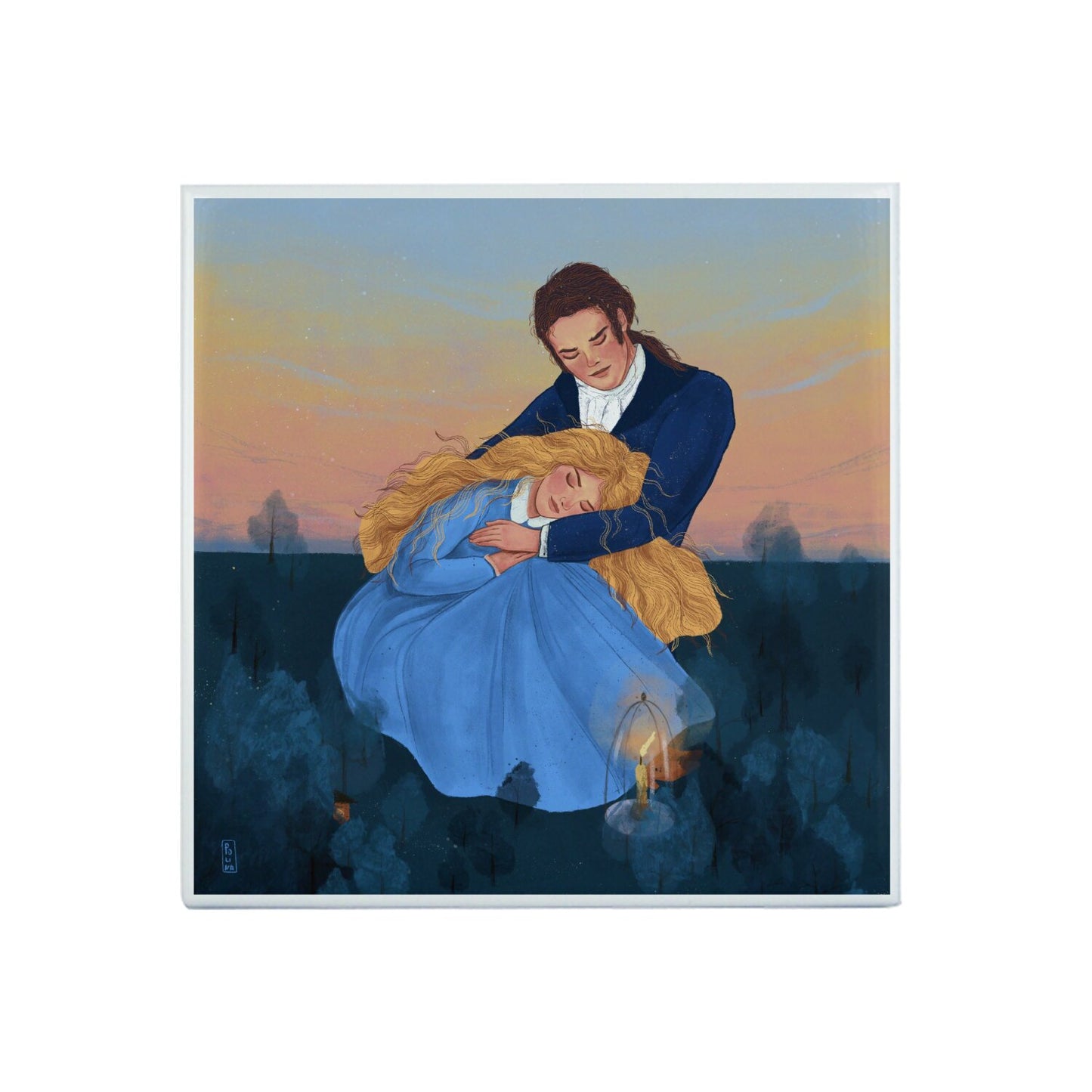 Ceramic Tiles - Dawn, Two Lovers, Night and Day