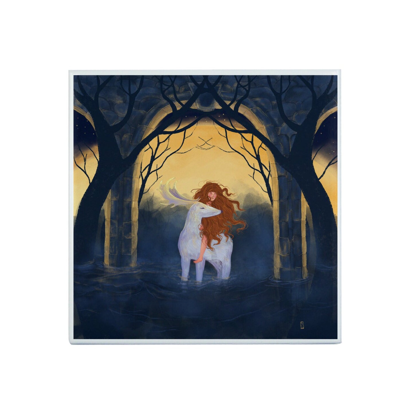 Ceramic Tiles - Dawn, Two Lovers, Night and Day