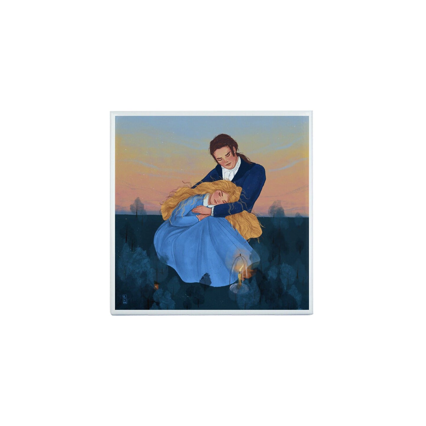 Ceramic Tiles - Dawn, Two Lovers, Night and Day
