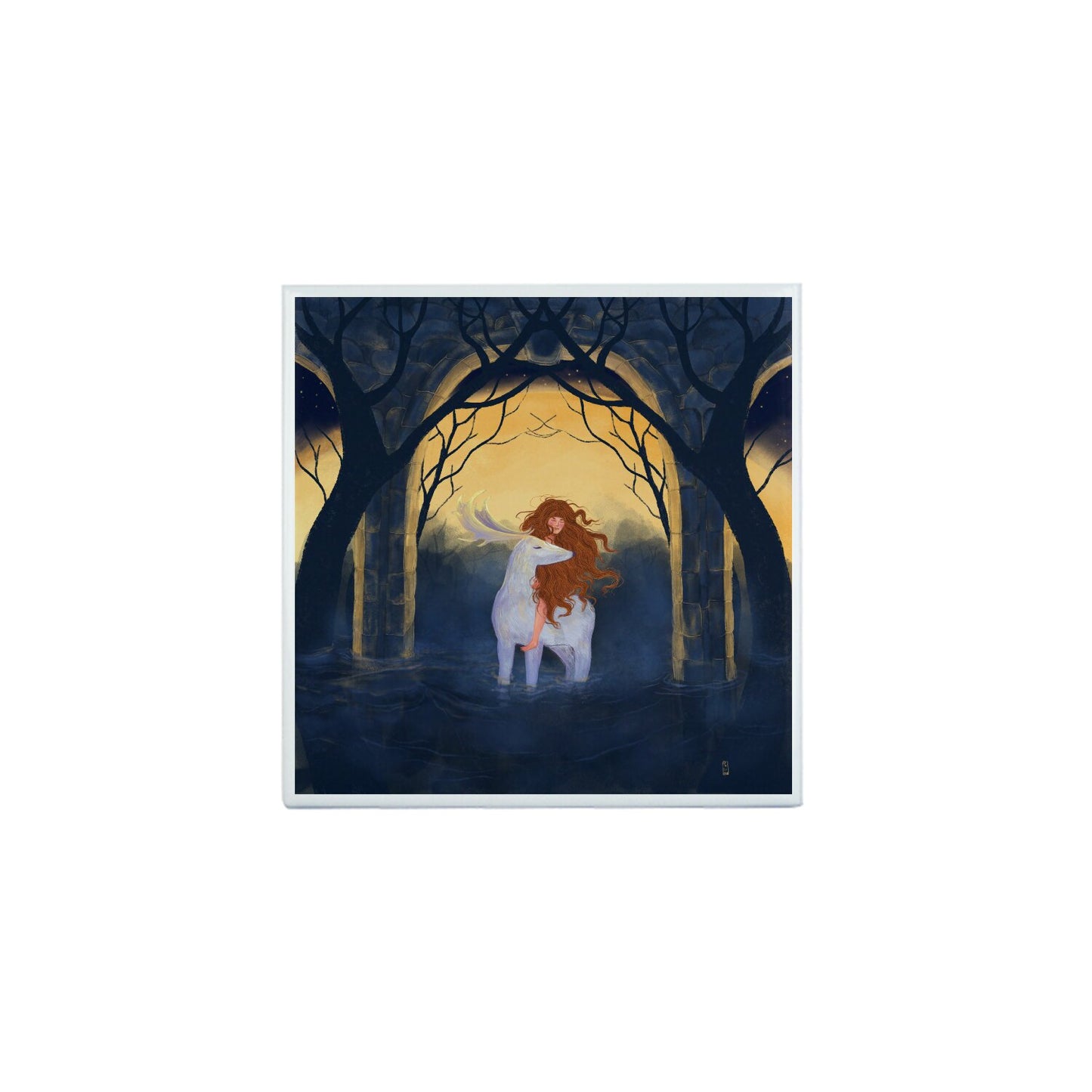 Ceramic Tiles - Dawn, Two Lovers, Night and Day