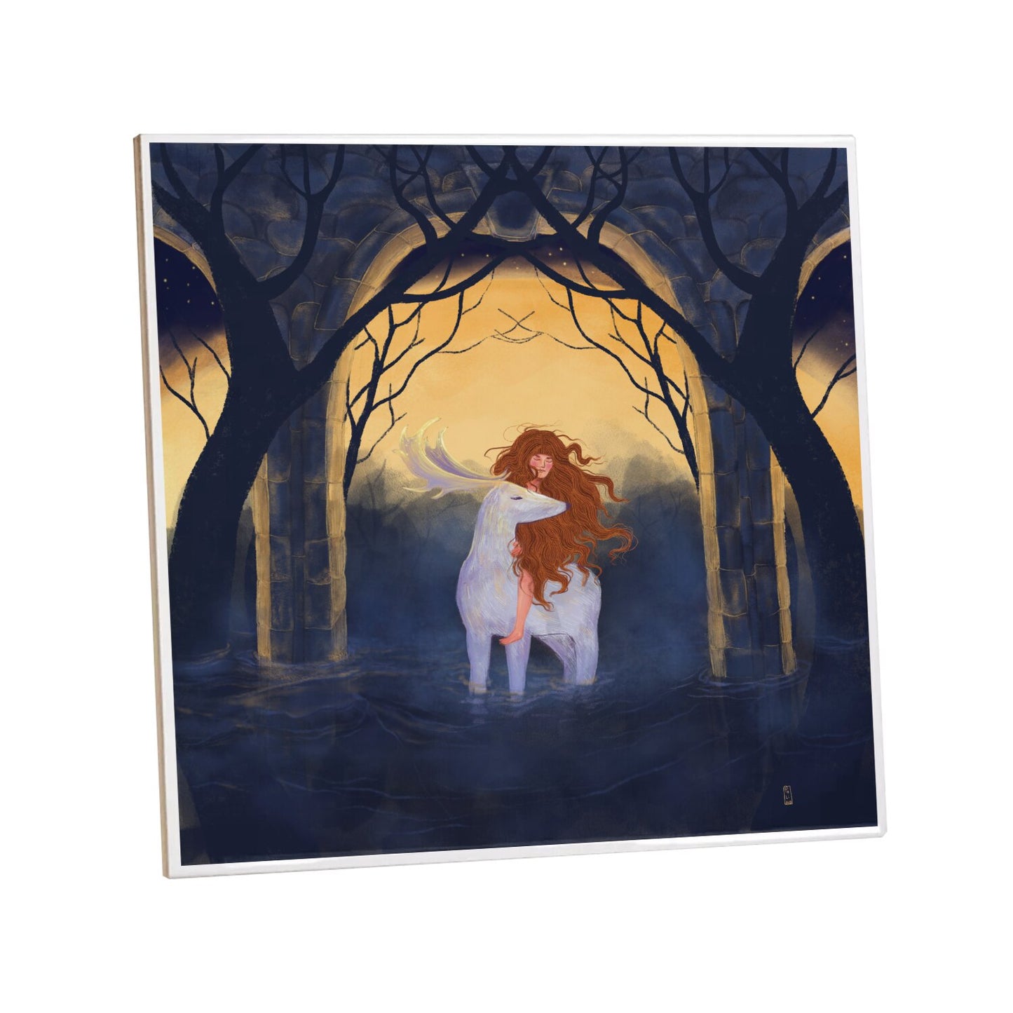 Ceramic Tiles - Dawn, Two Lovers, Night and Day