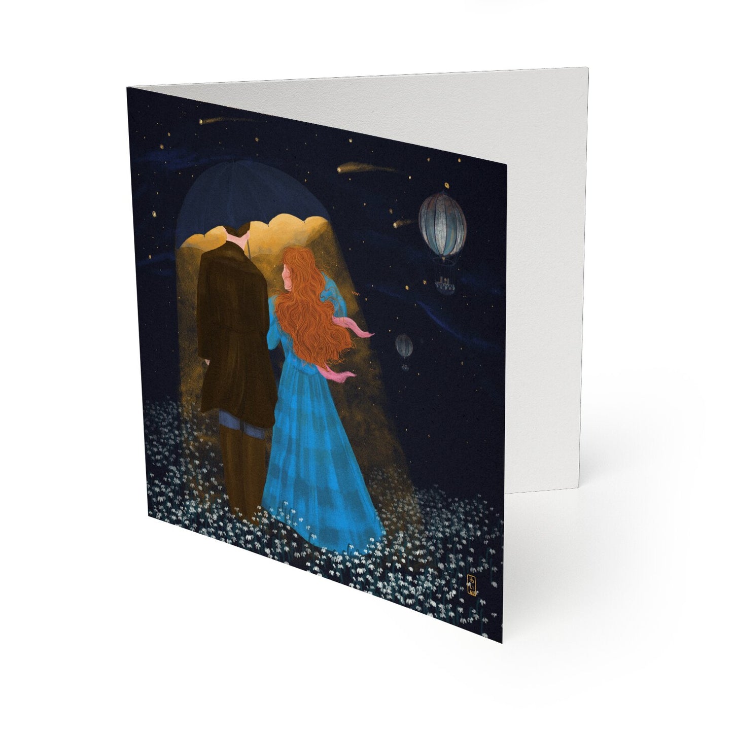 Postcard - Dawn, Two Lovers, Night and Day