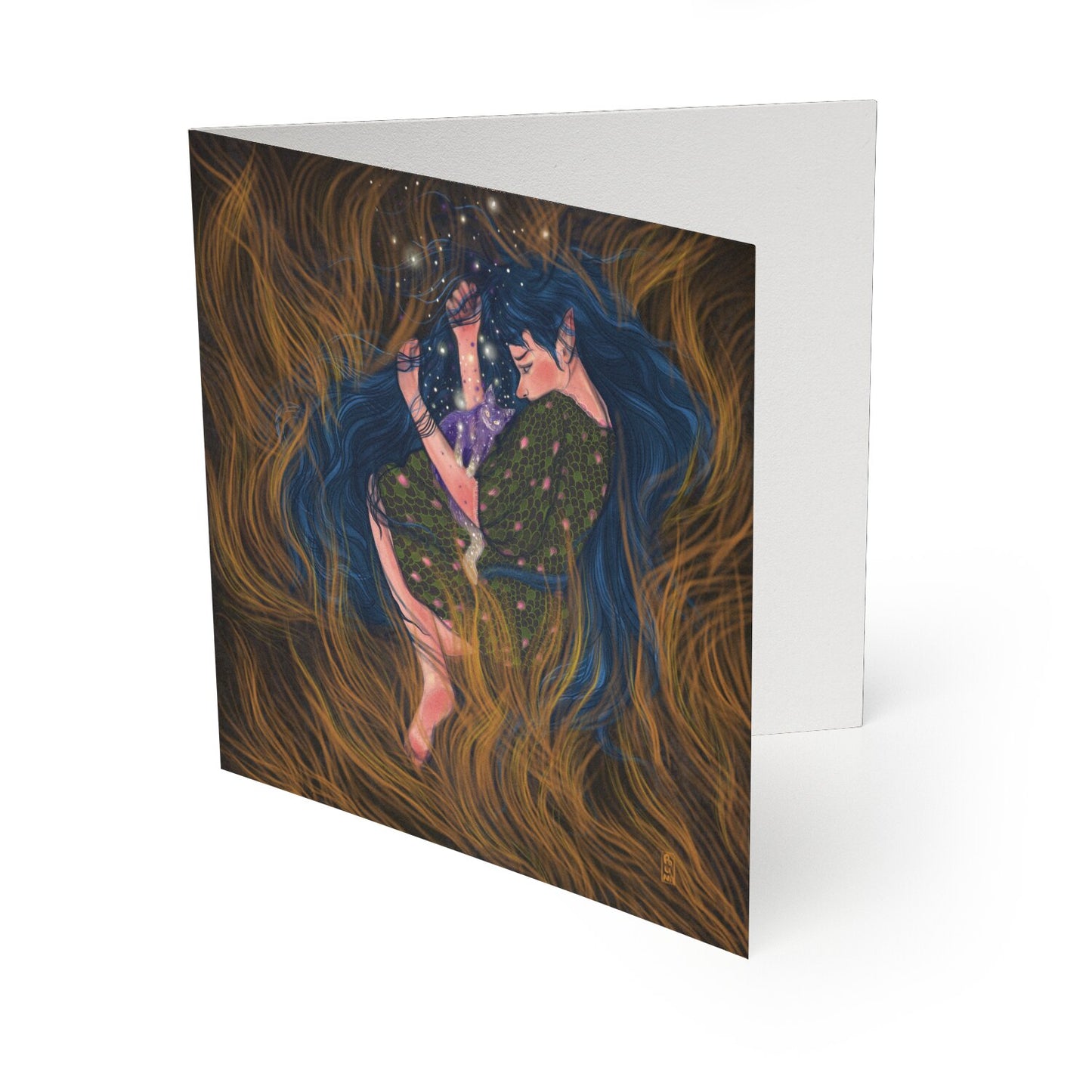 Postcard - Dawn, Two Lovers, Night and Day