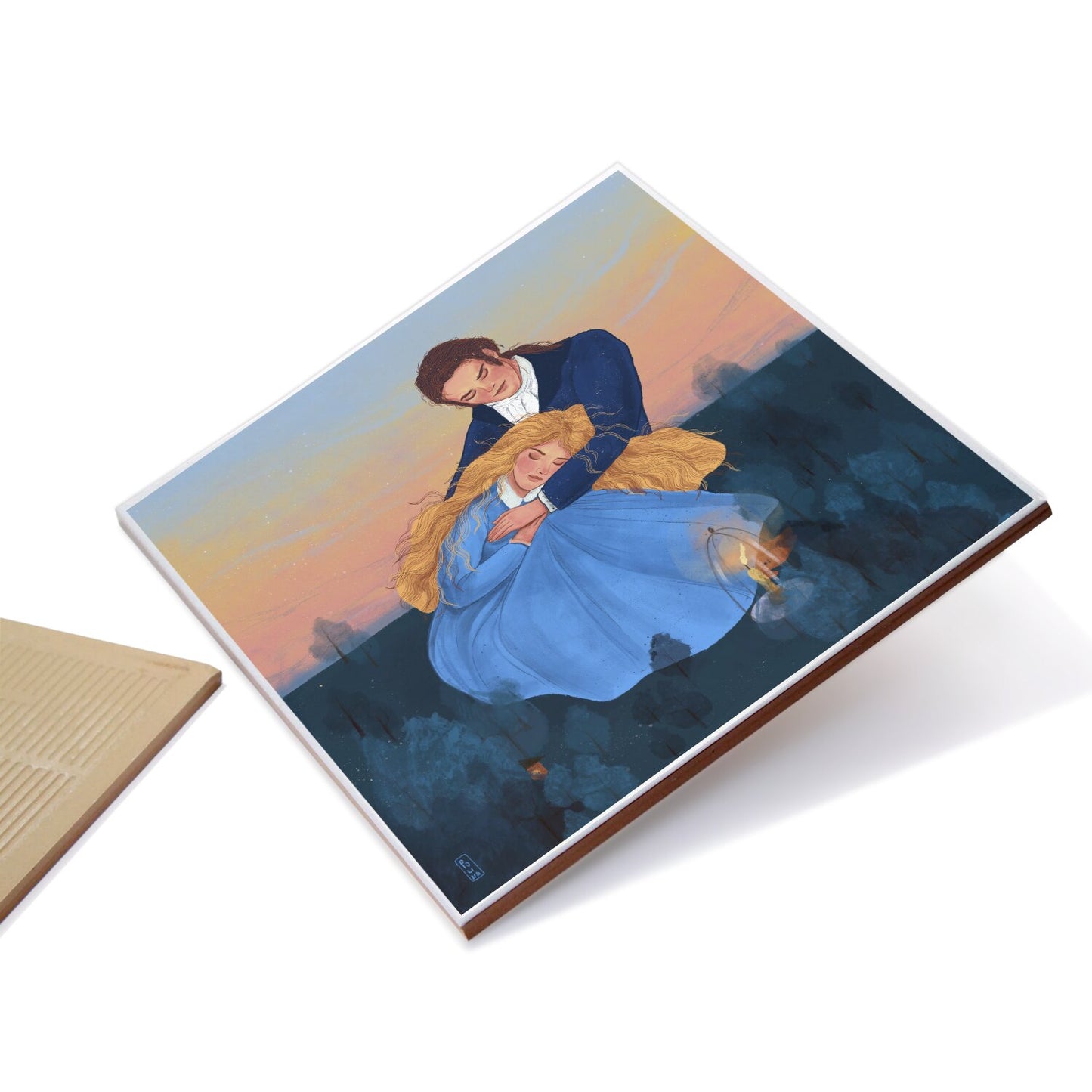Ceramic Tiles - Dawn, Two Lovers, Night and Day