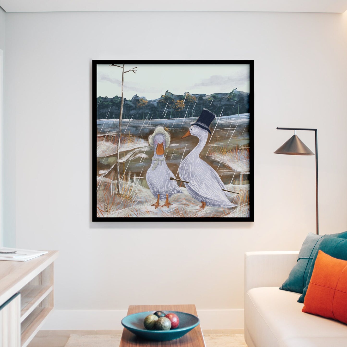 Impression Fine Art - Promenade des Oies romantiques