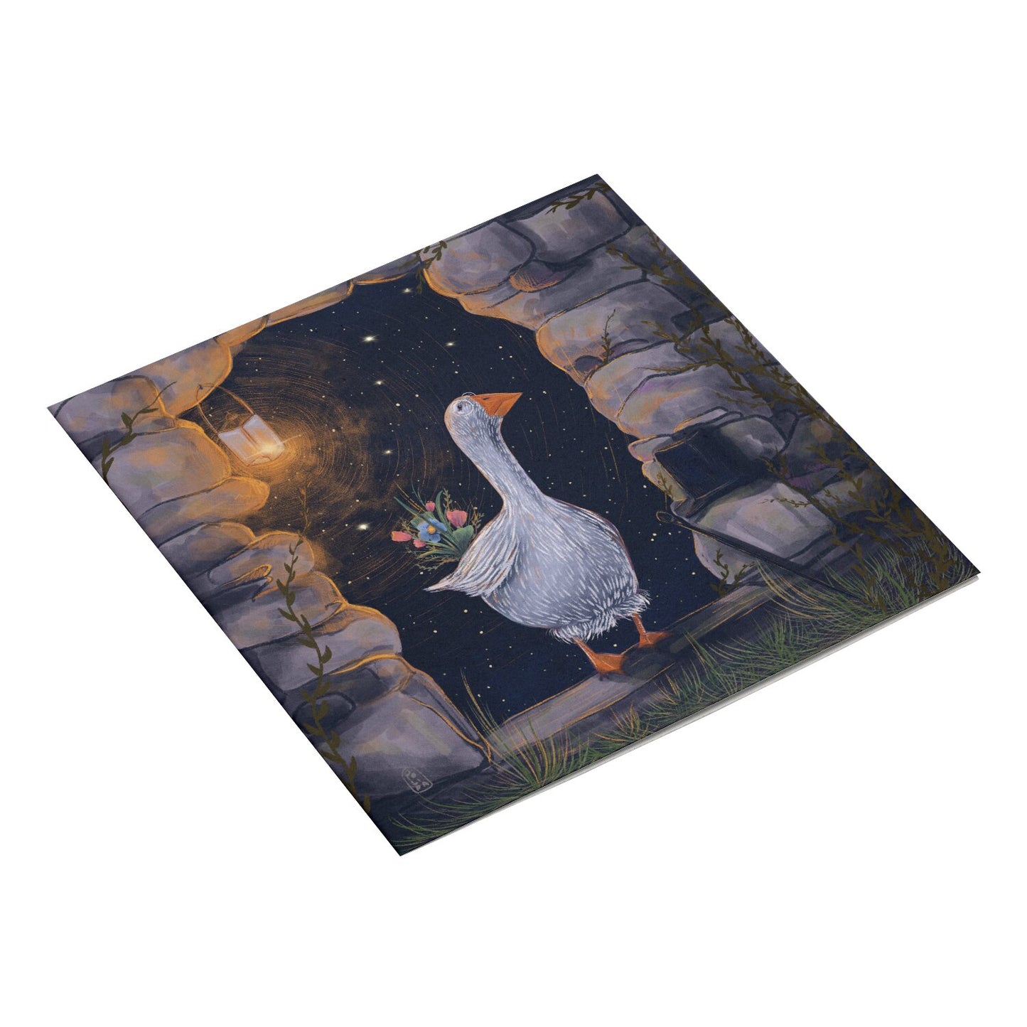 Postcard - The Romantic Goose
