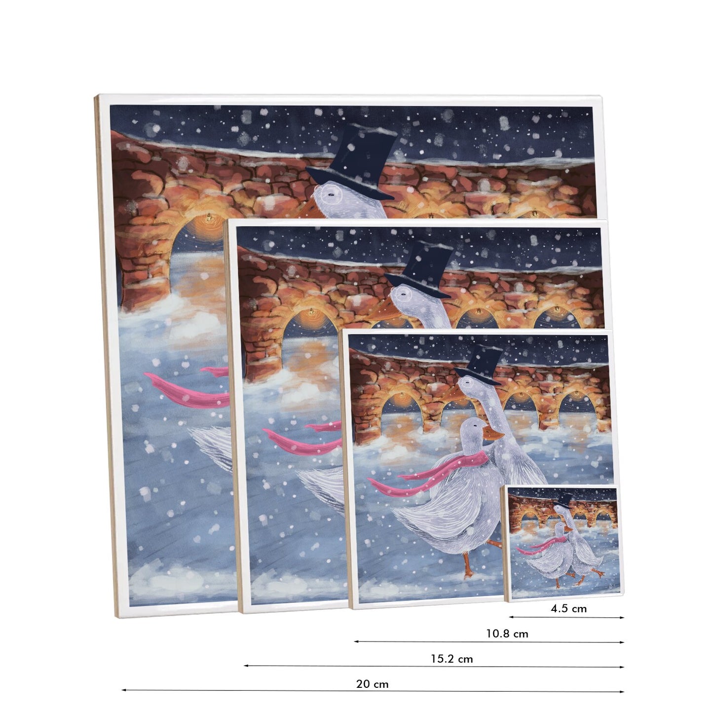 Ceramic Tiles - Romantics at the ice rink