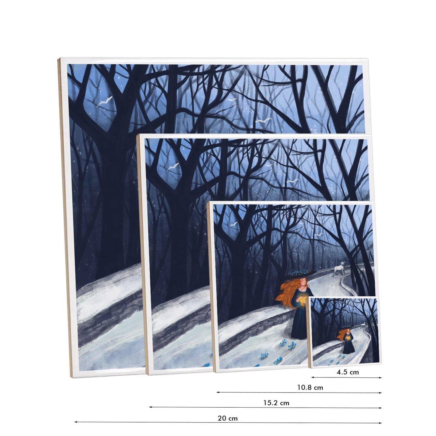 Ceramic Tiles - Dawn, Two Lovers, Night and Day