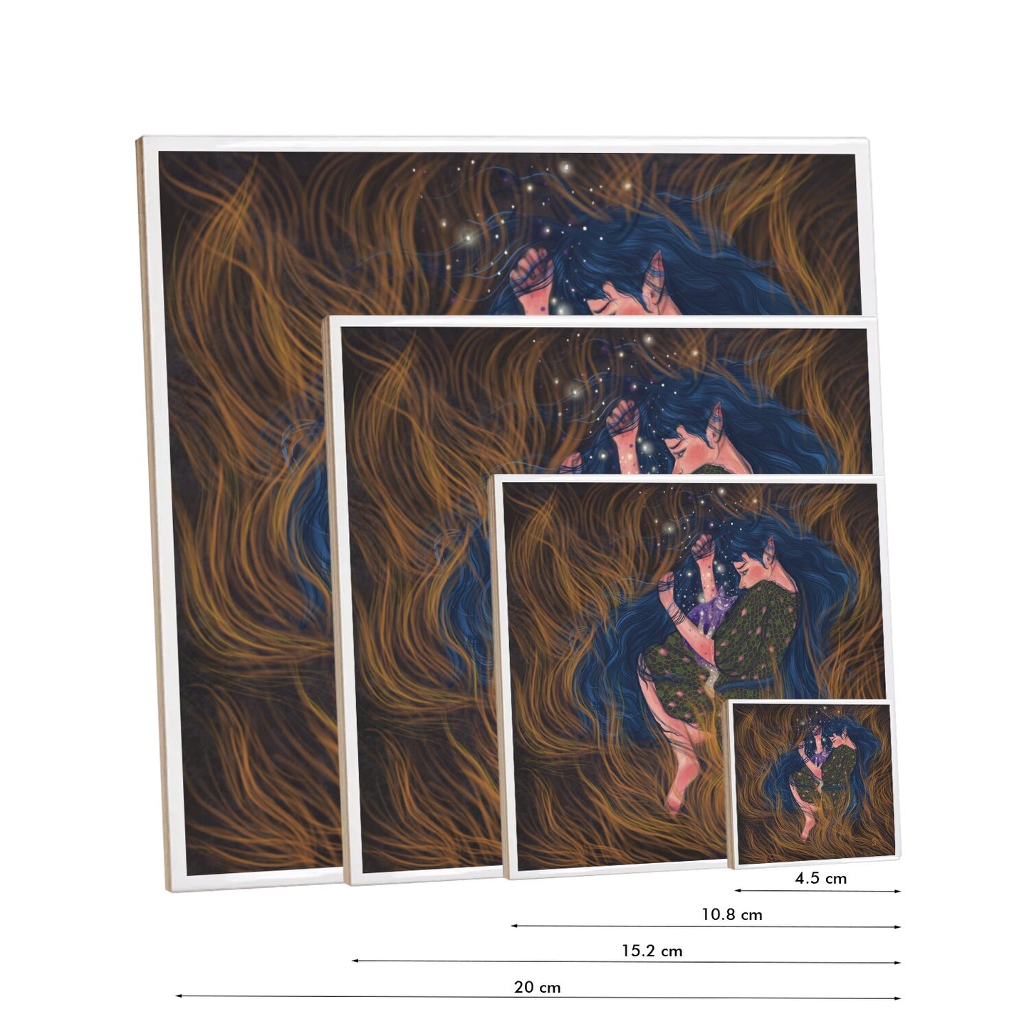 Ceramic Tiles - Dawn, Two Lovers, Night and Day