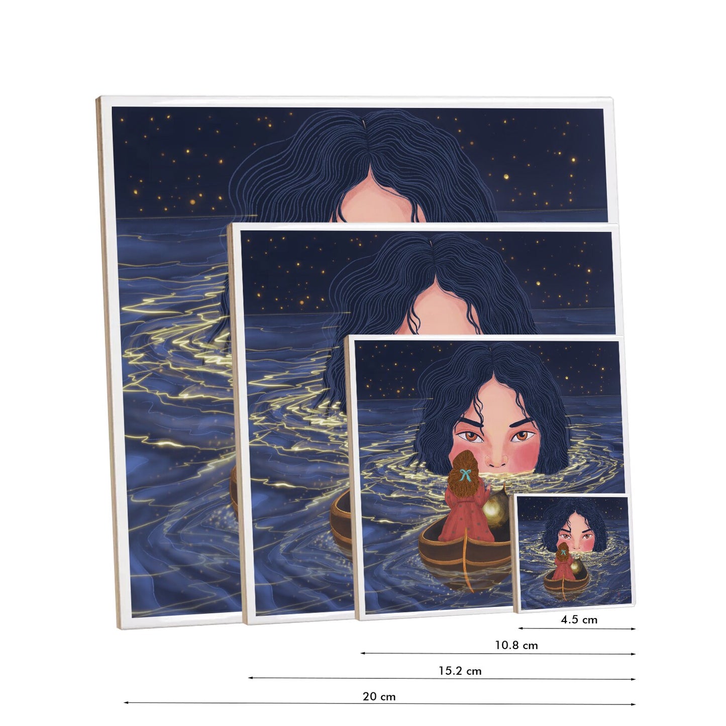 Ceramic Tiles - Dawn, Two Lovers, Night and Day