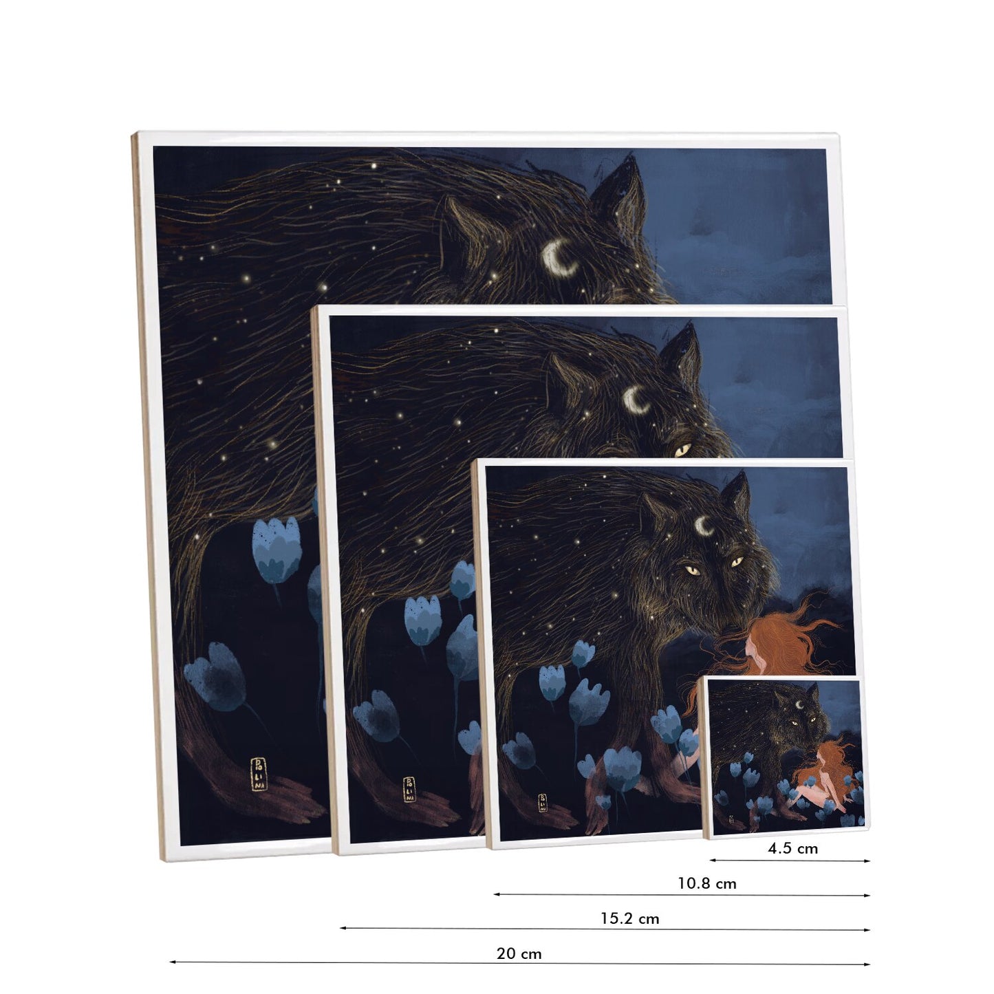 Ceramic Tiles - Dawn, Two Lovers, Night and Day