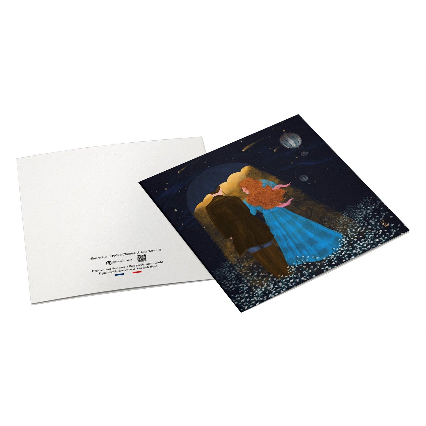 Postcard - Dawn, Two Lovers, Night and Day
