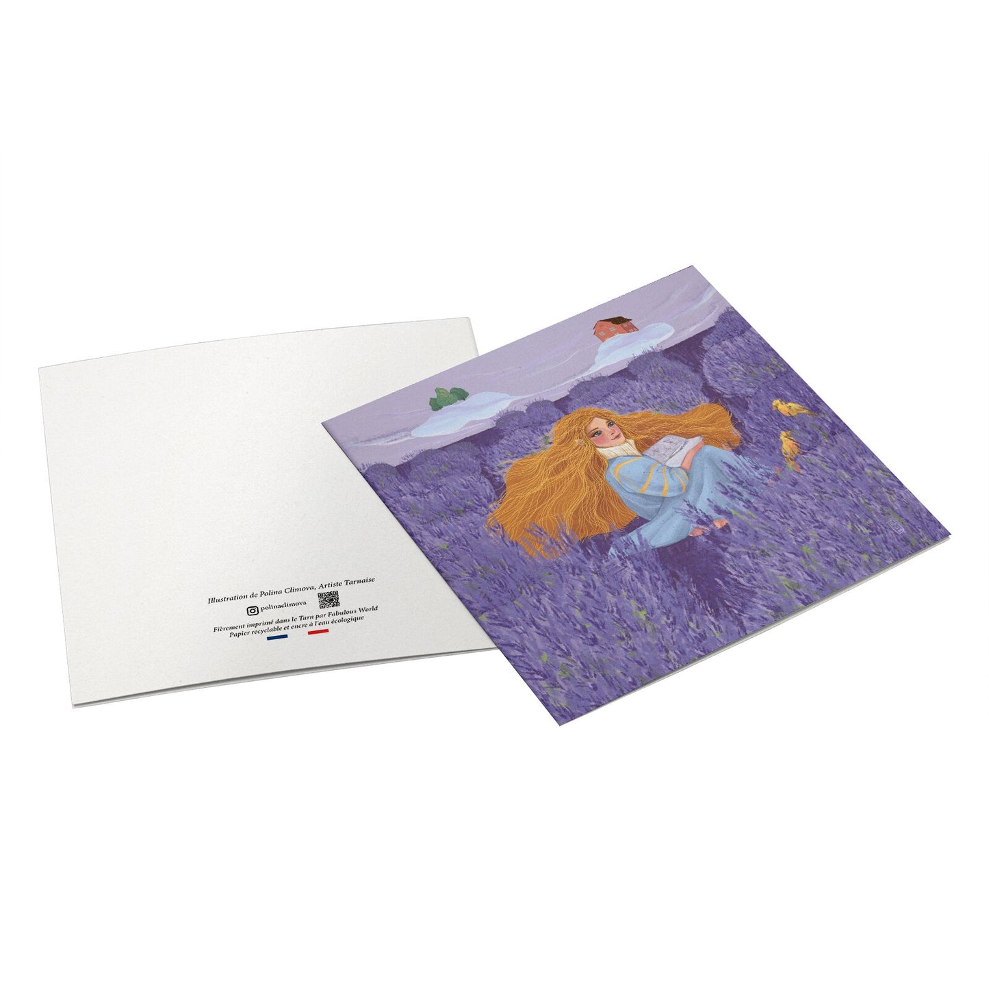 Carte postale - L'amoureuse et la lavande