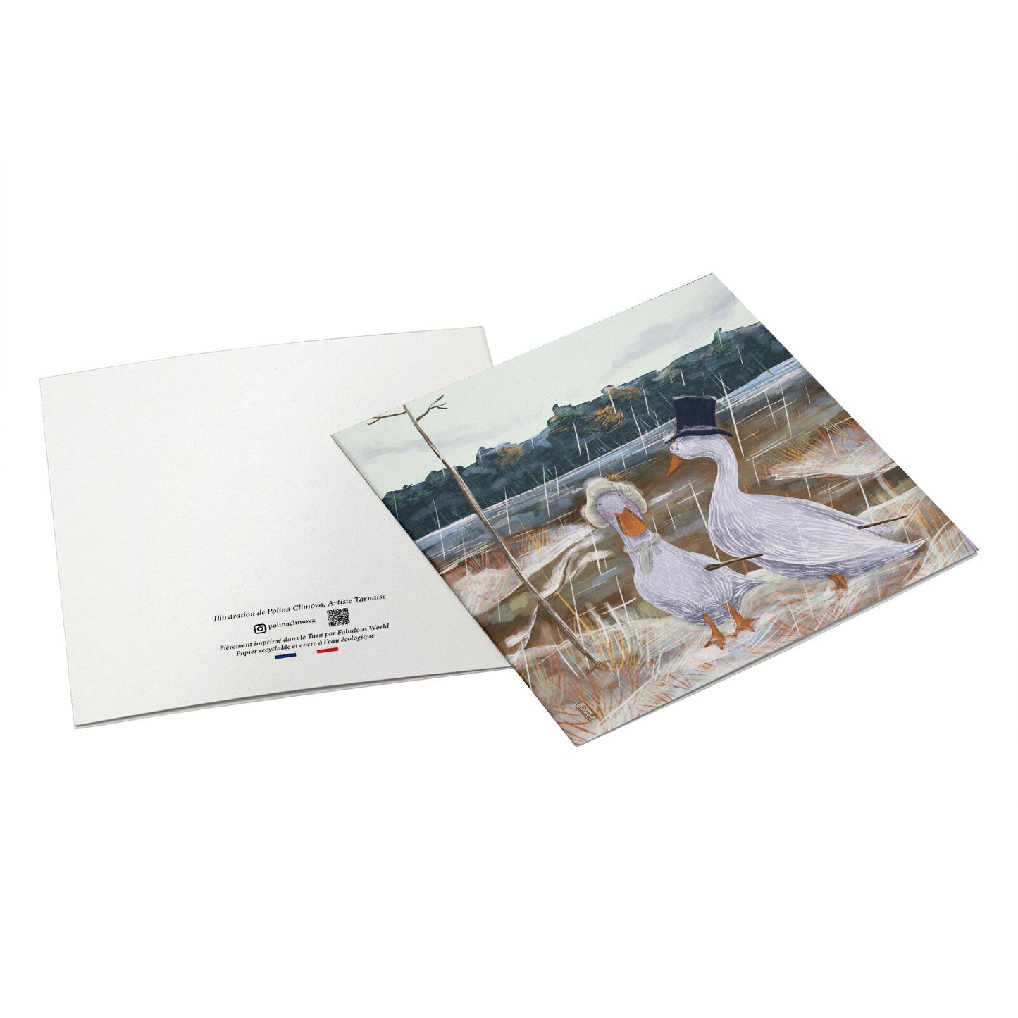 Carte postale - Promenade des Oies romantiques