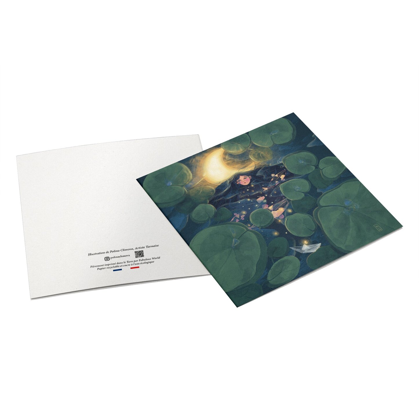 Carte postale - La lune dans les bras de la nuit