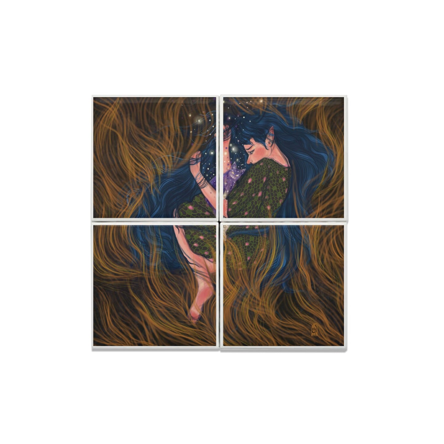 Ceramic Tiles - Dawn, Two Lovers, Night and Day