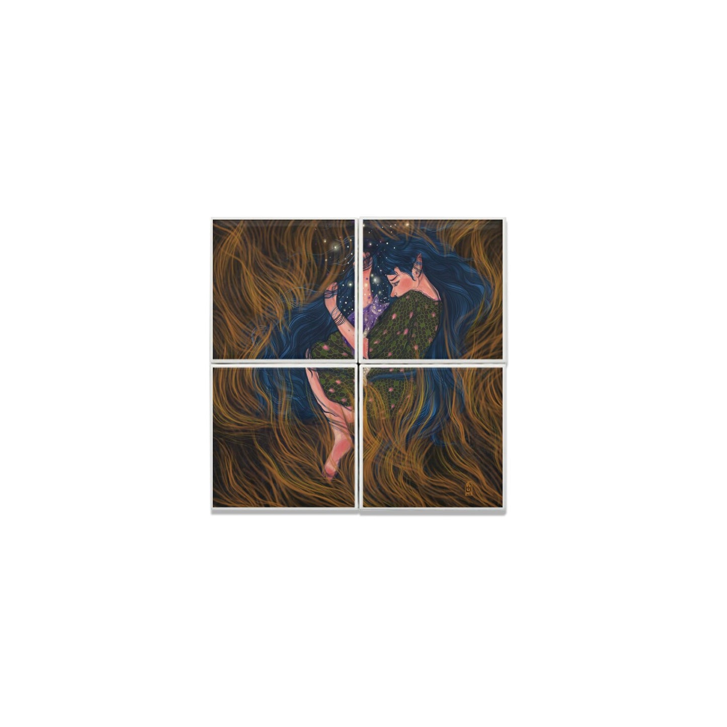 Ceramic Tiles - Dawn, Two Lovers, Night and Day
