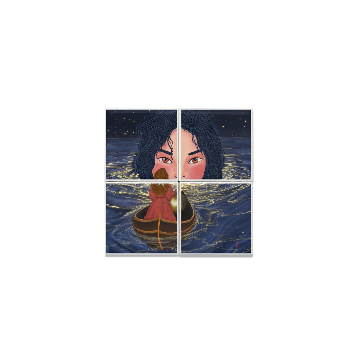 Ceramic Tiles - Dawn, Two Lovers, Night and Day