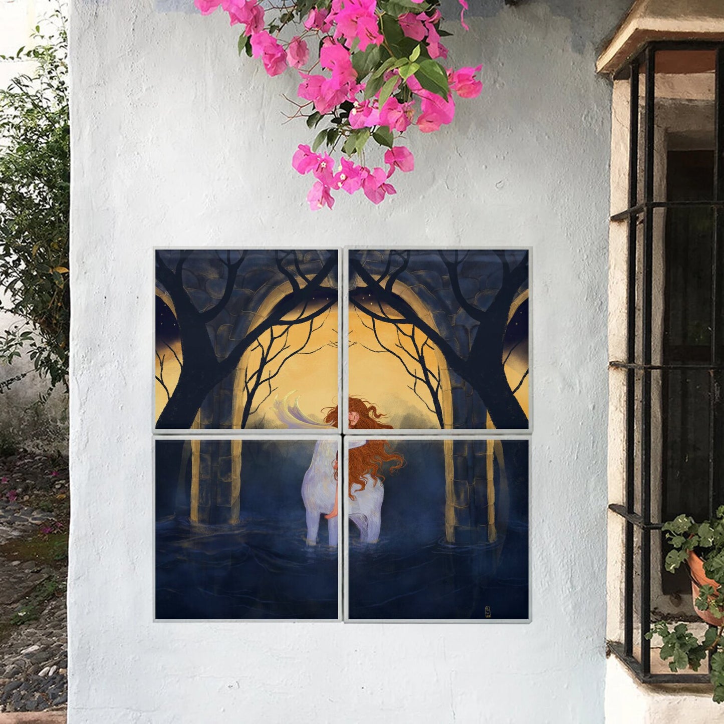 Ceramic Tiles - Dawn, Two Lovers, Night and Day