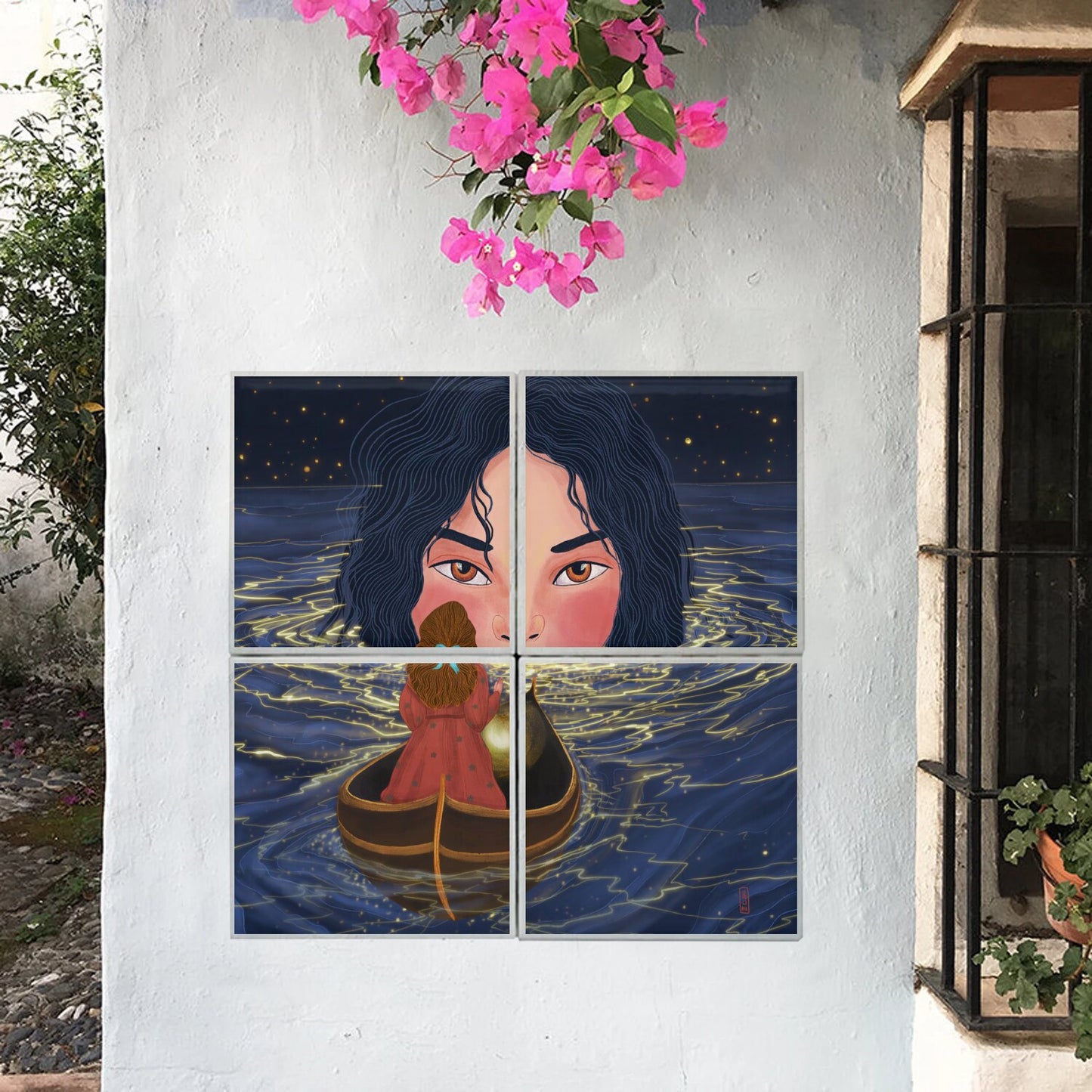 Ceramic Tiles - Dawn, Two Lovers, Night and Day